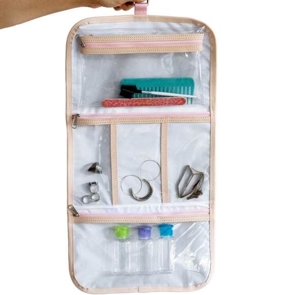 NWT Jon Hart Large Travel Kit & Roll Up Organizer W Initials "SFD" - Picture 9 of 9